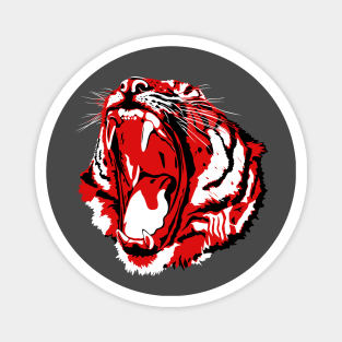 Red Tiger Head Magnet